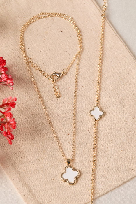 Heliophilia Silver Conjunto de collar y pulsera de metal Dorado CSET9919 Heliophilia Silver Conjunto de collar y pulsera de metal Dorado CSET9919